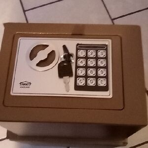 Tan Electronic Safe with Keypad